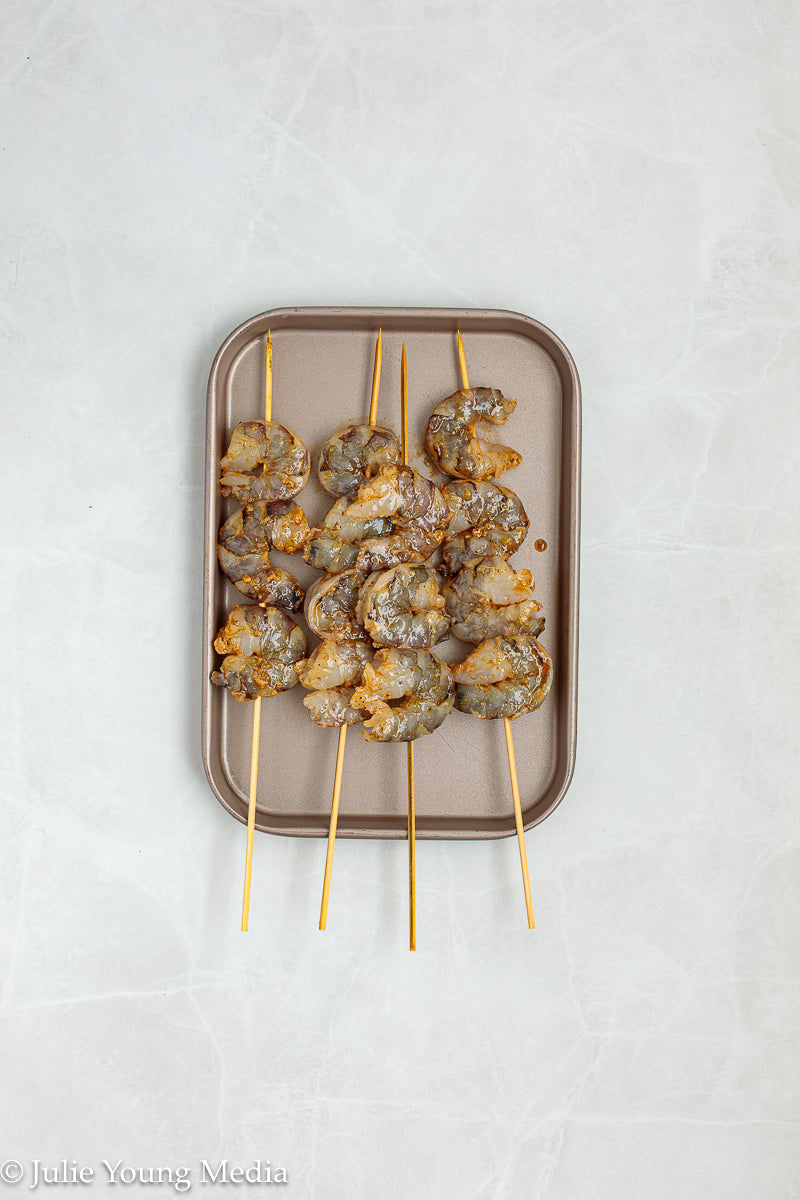 Grilled Shrimp Salad with Creamy Lime and Black Pepper Dressing