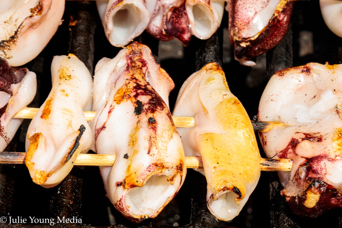 Grilled Squid with Lemon Herb Dressing