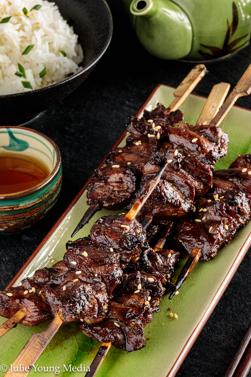 Grilled Teriyaki Chicken Hearts