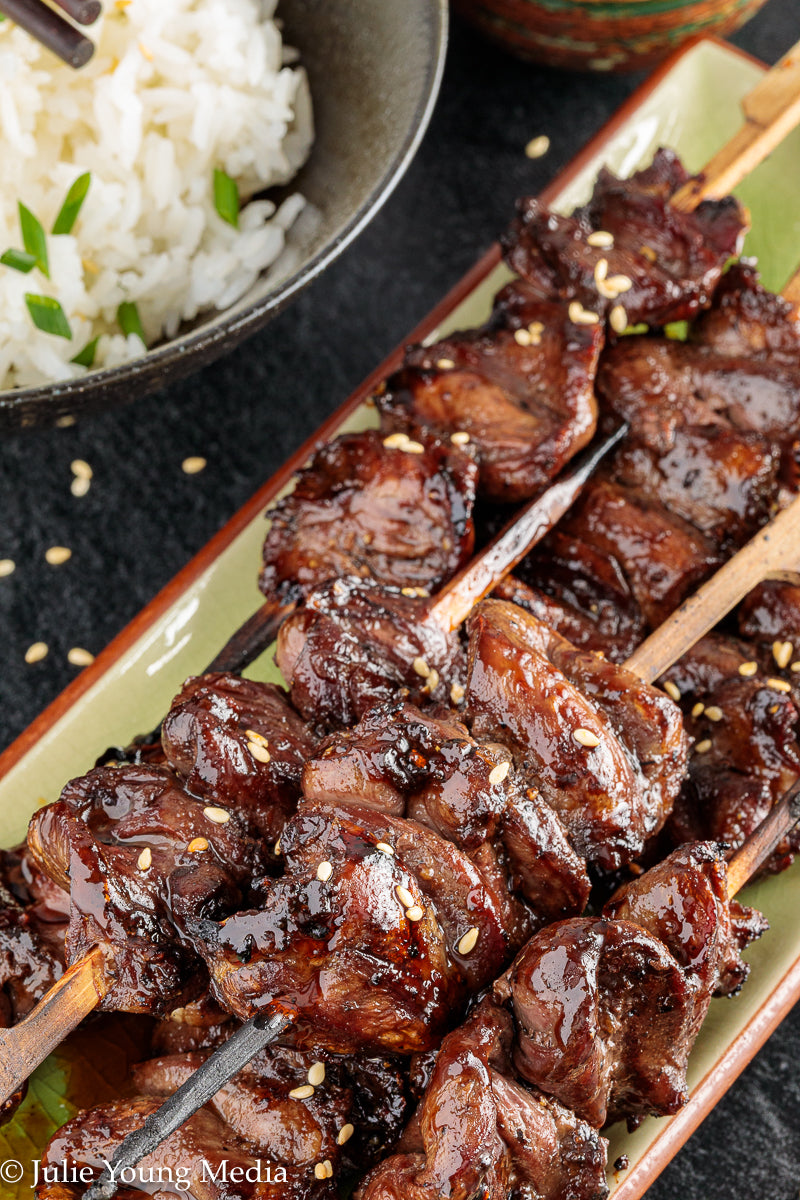 Grilled Teriyaki Chicken Hearts