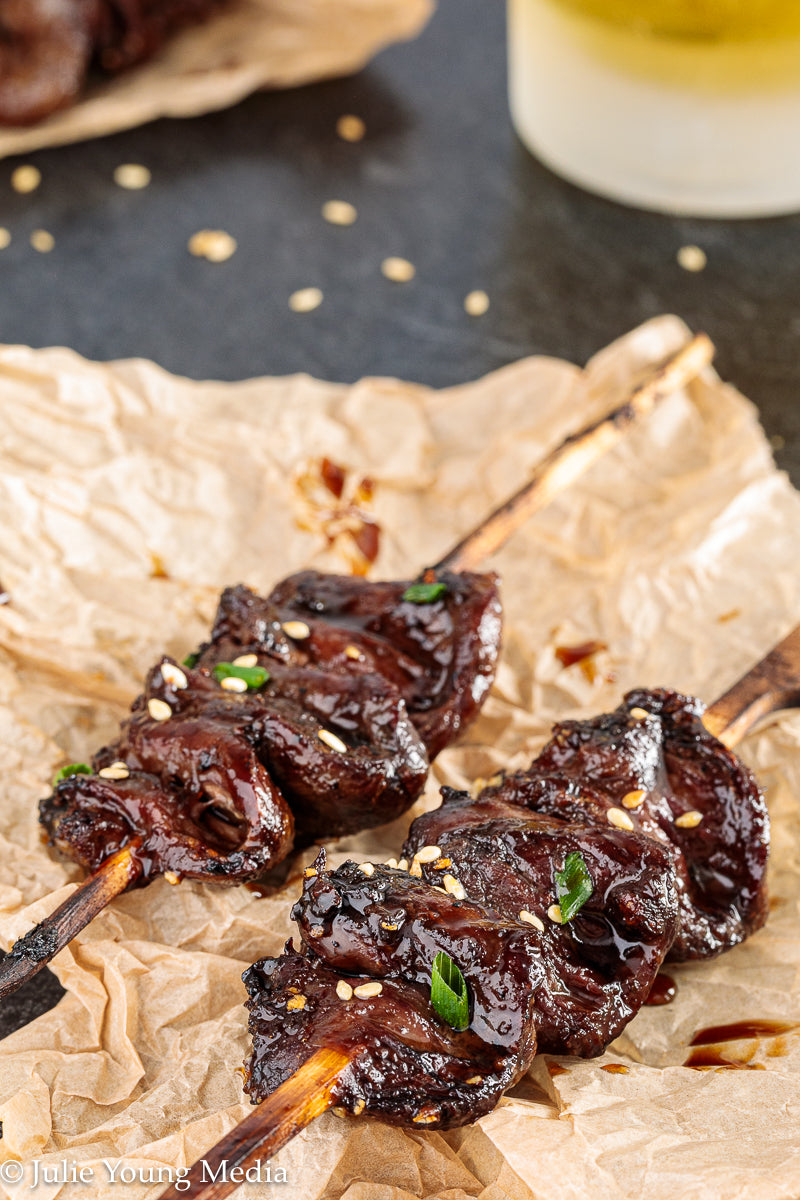 Grilled Teriyaki Chicken Hearts
