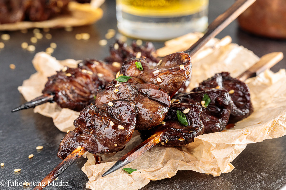 Grilled Teriyaki Chicken Hearts