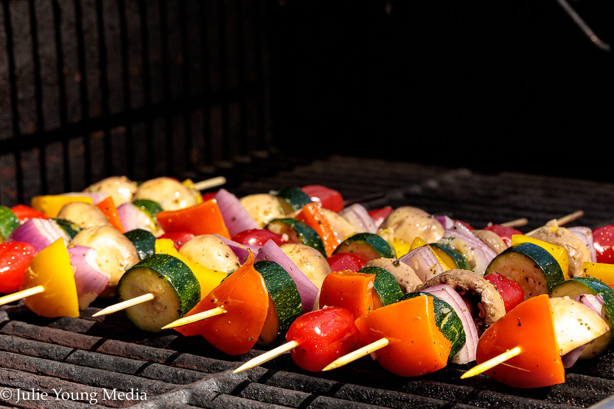 Grilled Vegetable Kabobs with Oregano and Lemon Marinade