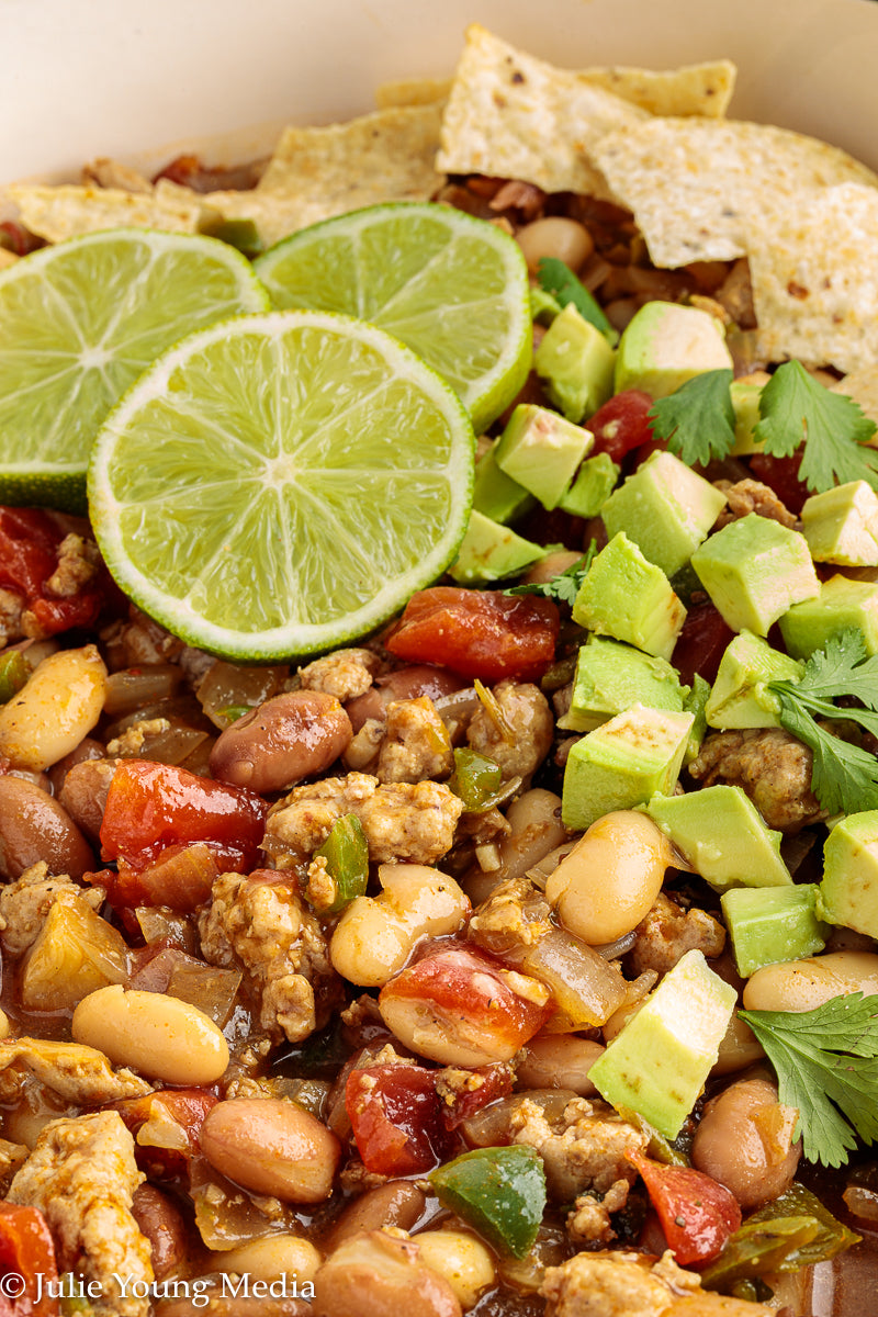 Easy Ground Chicken Chili with Beans