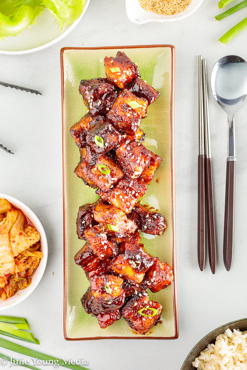 Korean Inspired Pork Belly Bites