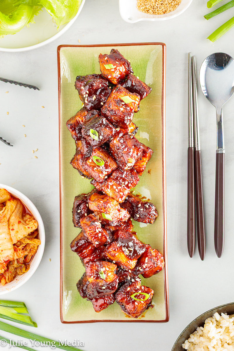 Korean Inspired Pork Belly Bites