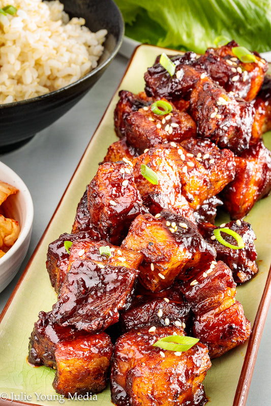 Korean Inspired Pork Belly Bites