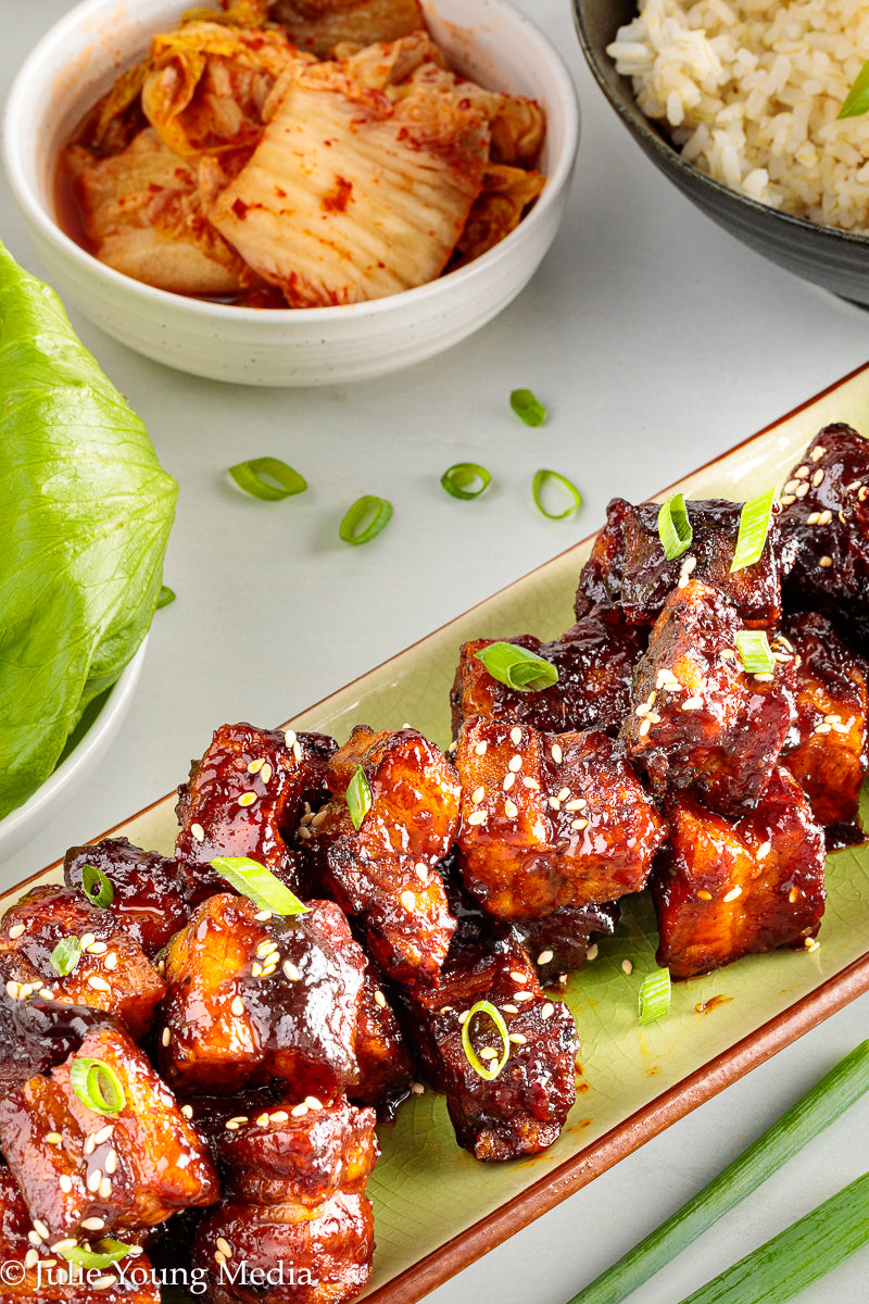Korean Inspired Pork Belly Bites