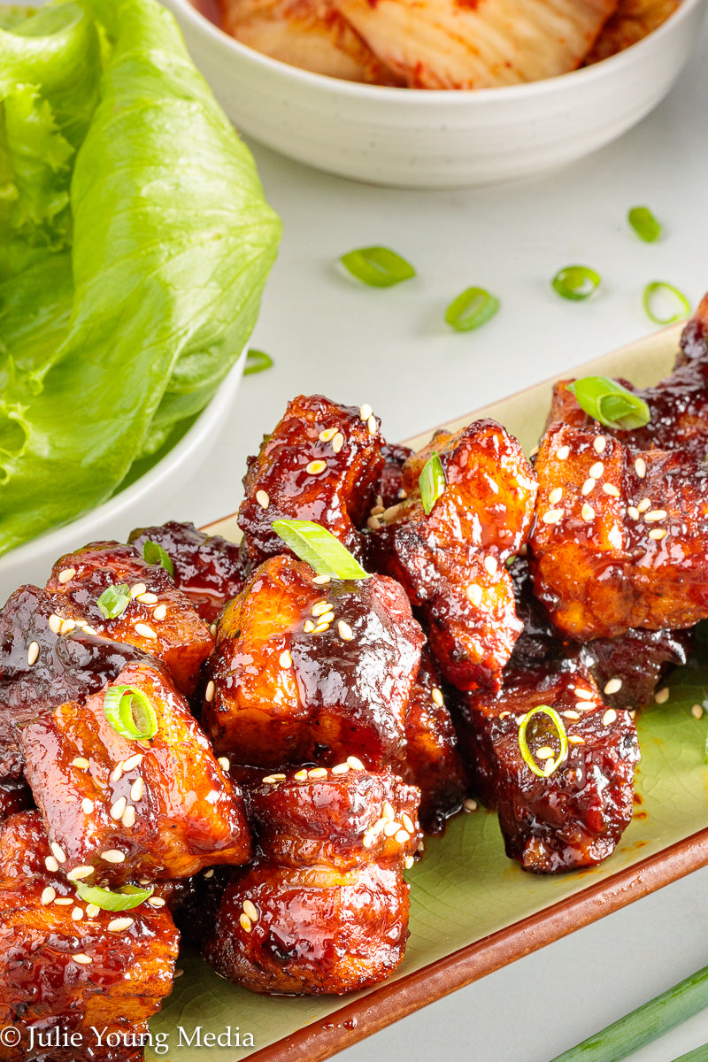 Korean Inspired Pork Belly Bites