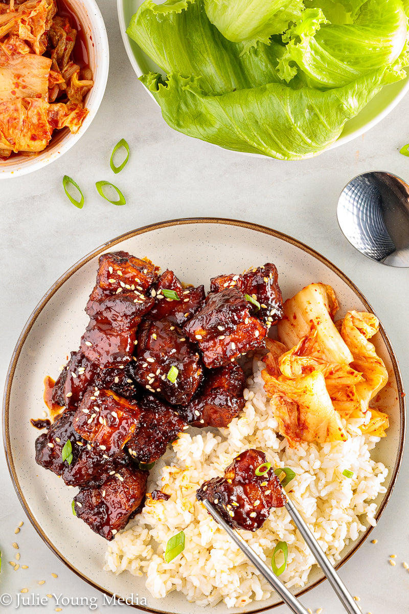 Korean Inspired Pork Belly Bites