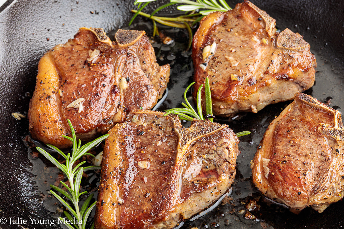 Lamb Loin Chops with Rosemary Garlic Chimichurri