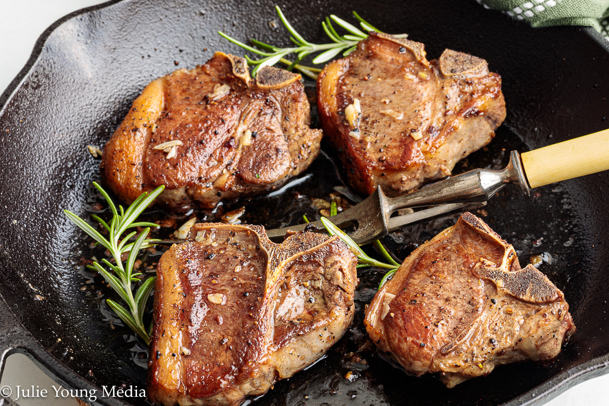 Lamb Loin Chops with Rosemary Garlic Chimichurri