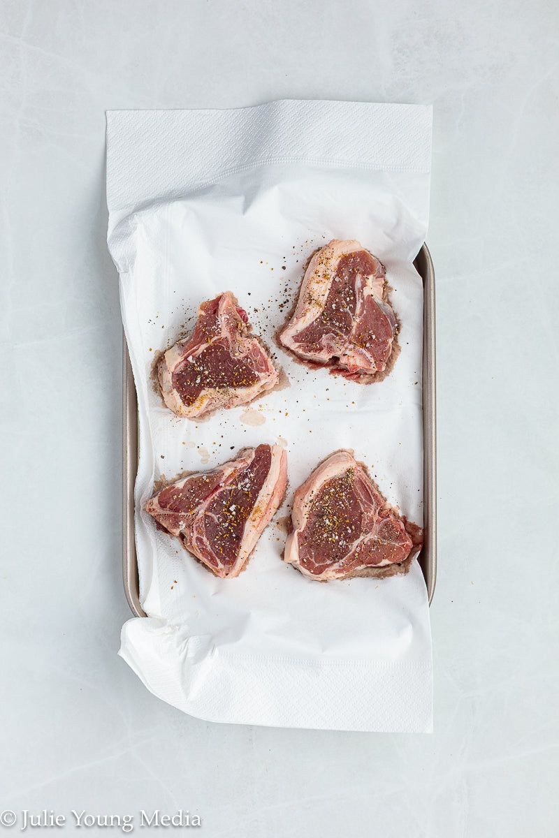 Lamb Loin Chops with Rosemary Garlic Chimichurri