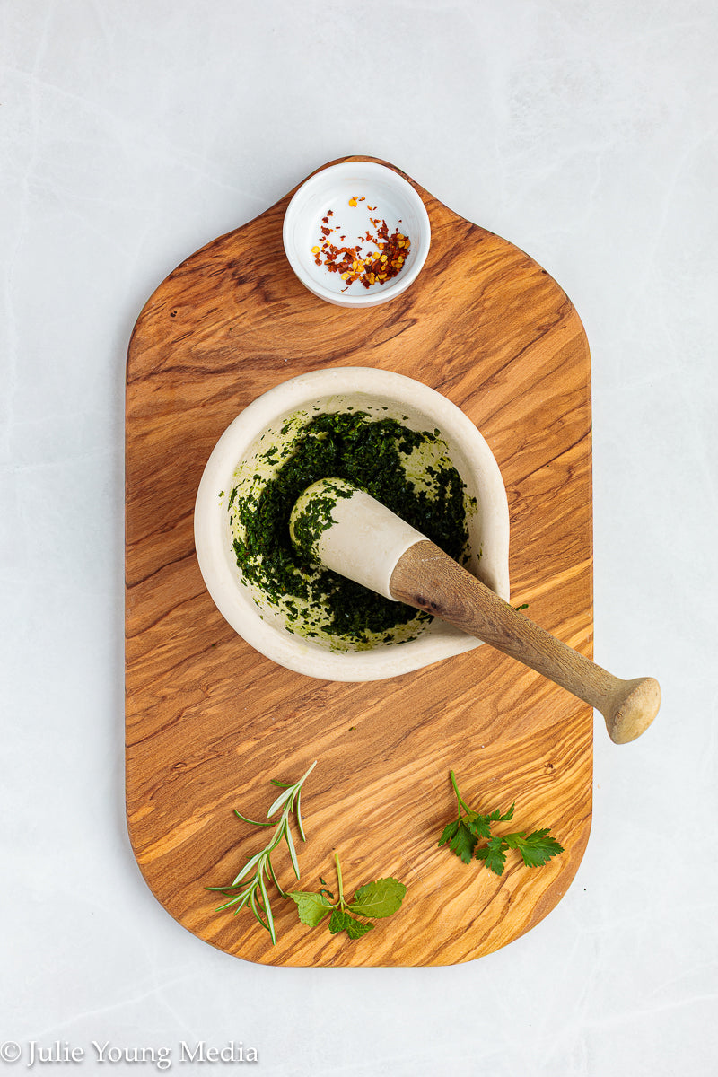 Lamb Loin Chops with Rosemary Garlic Chimichurri