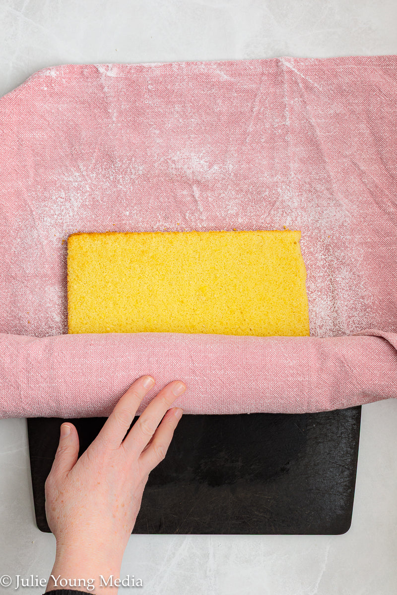Lemon Blackberry Ice Cream Jelly Roll Cake