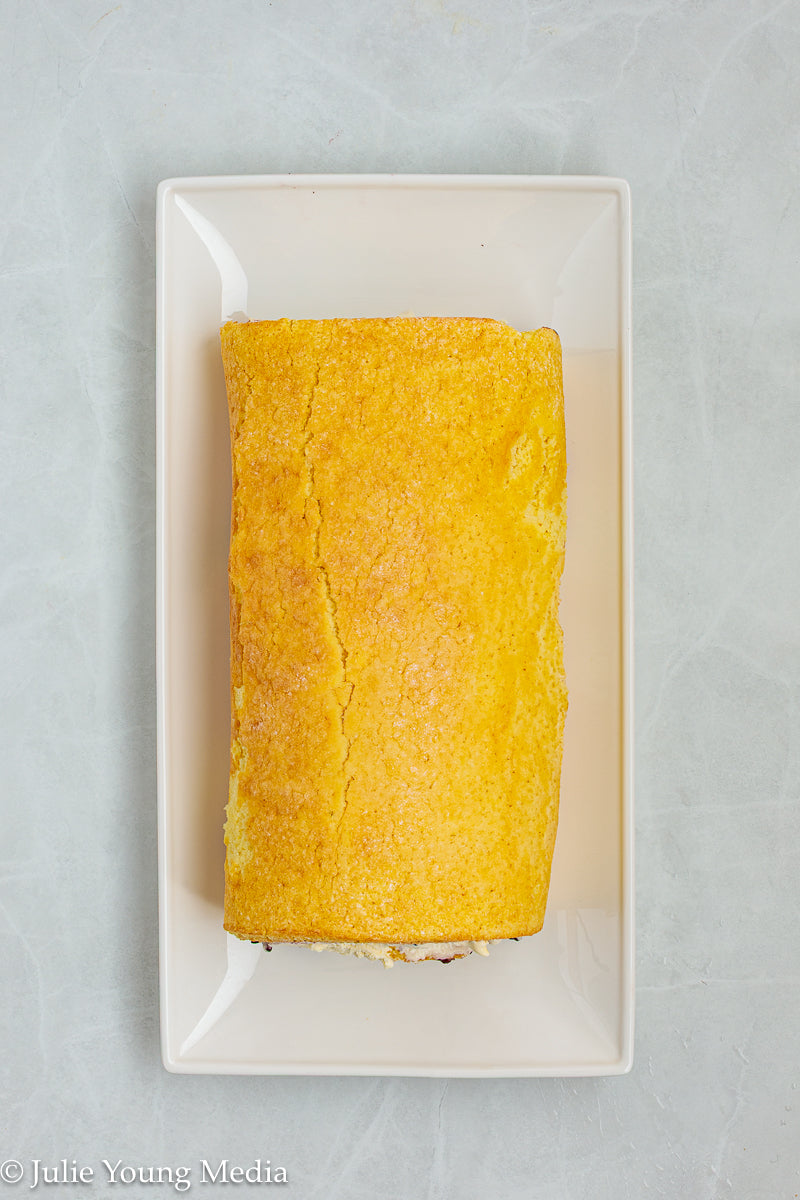 Lemon Blackberry Ice Cream Jelly Roll Cake