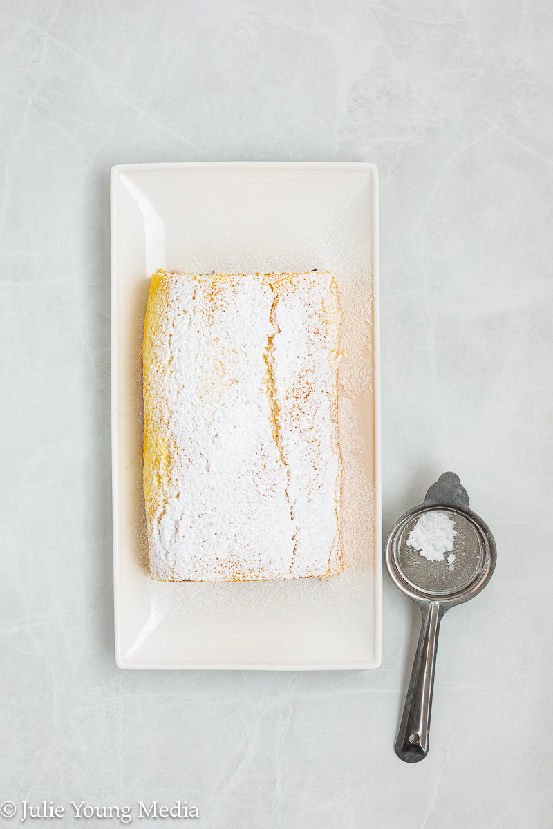 Lemon Blackberry Ice Cream Jelly Roll Cake