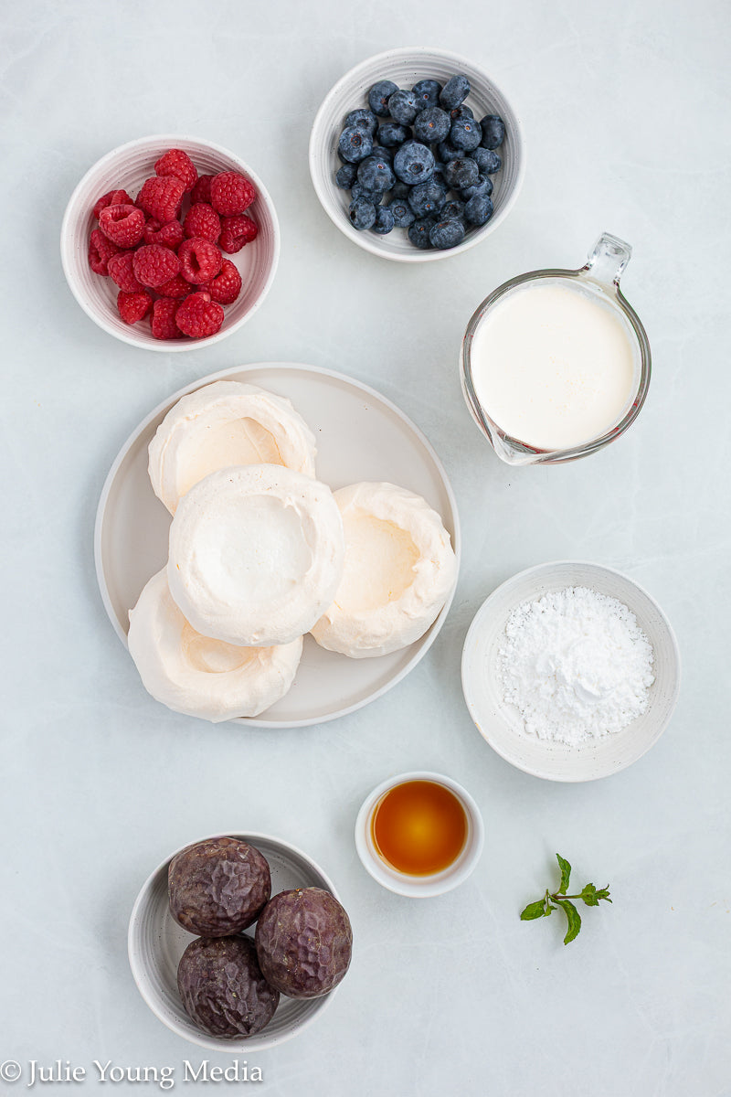 Mini Fruit Pavlovas