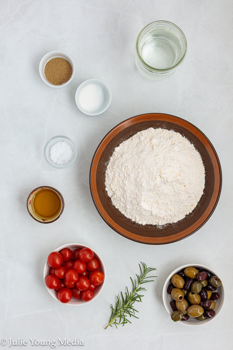 Olive and Cherry Tomato Focaccia