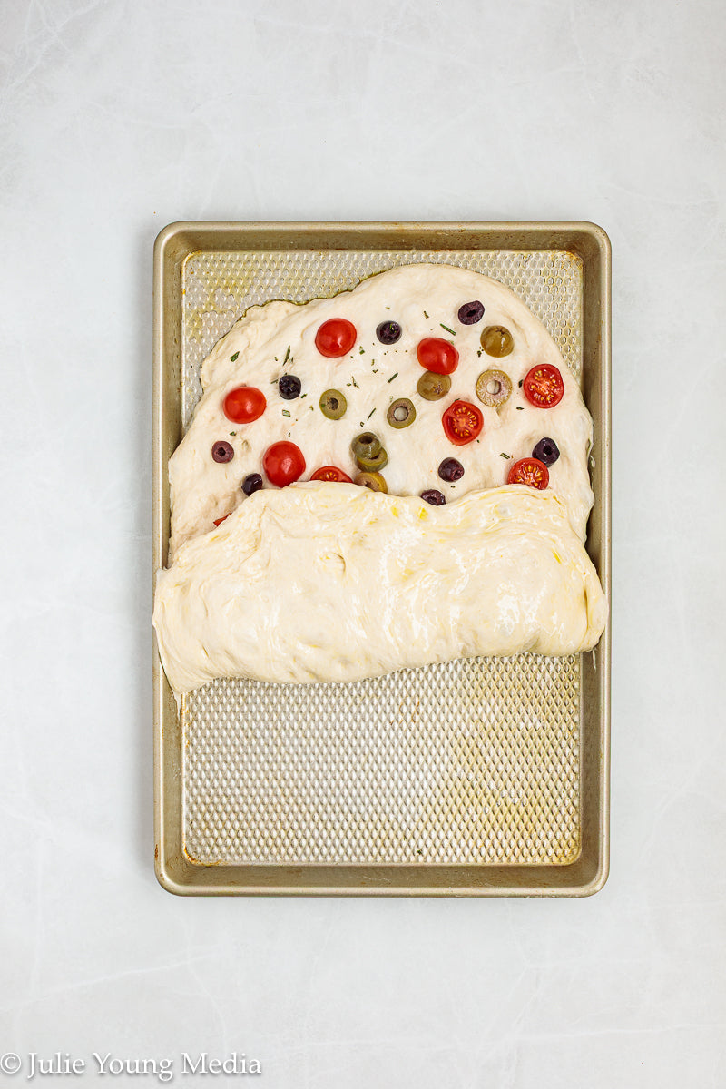 Olive and Cherry Tomato Focaccia