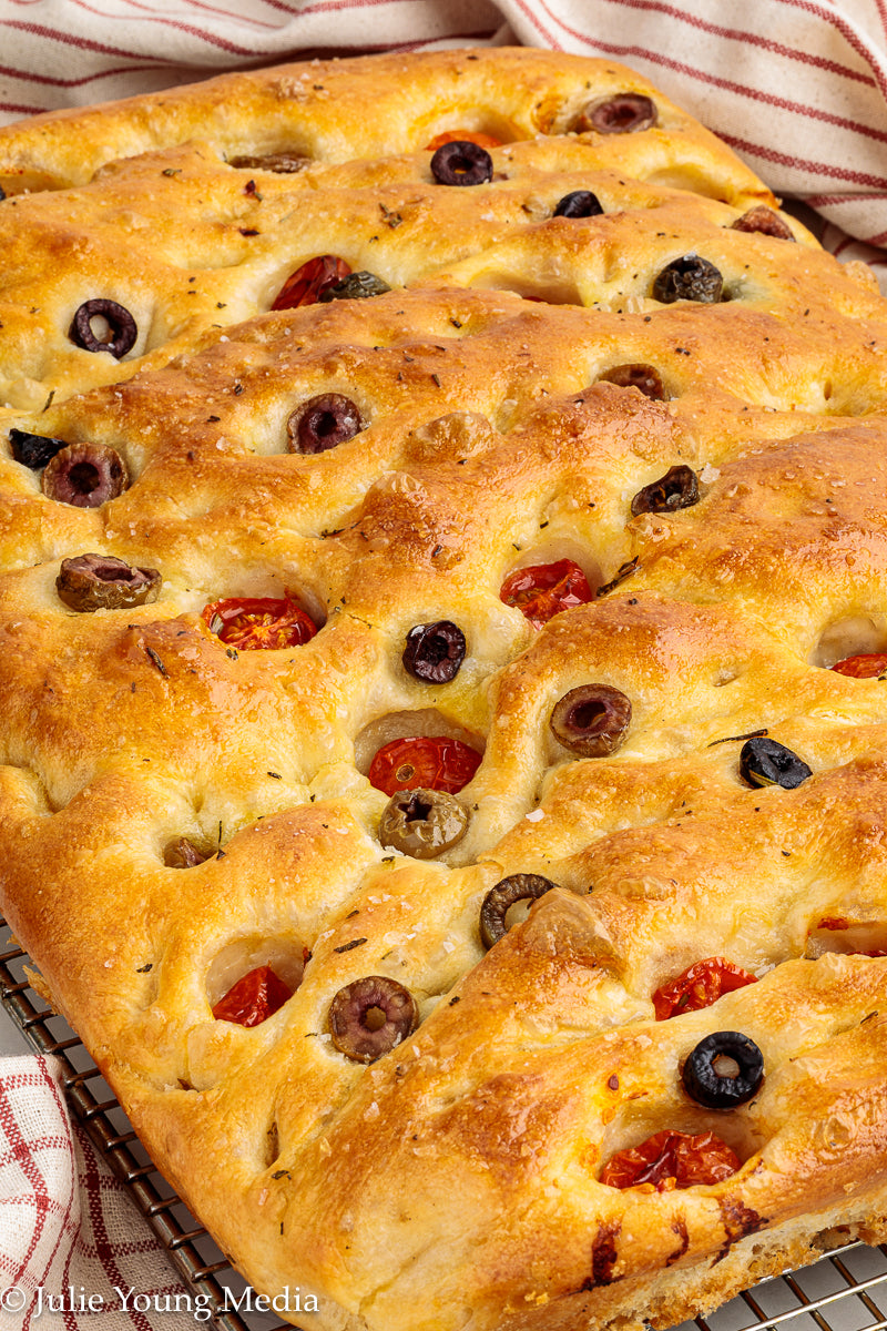 Olive and Cherry Tomato Focaccia