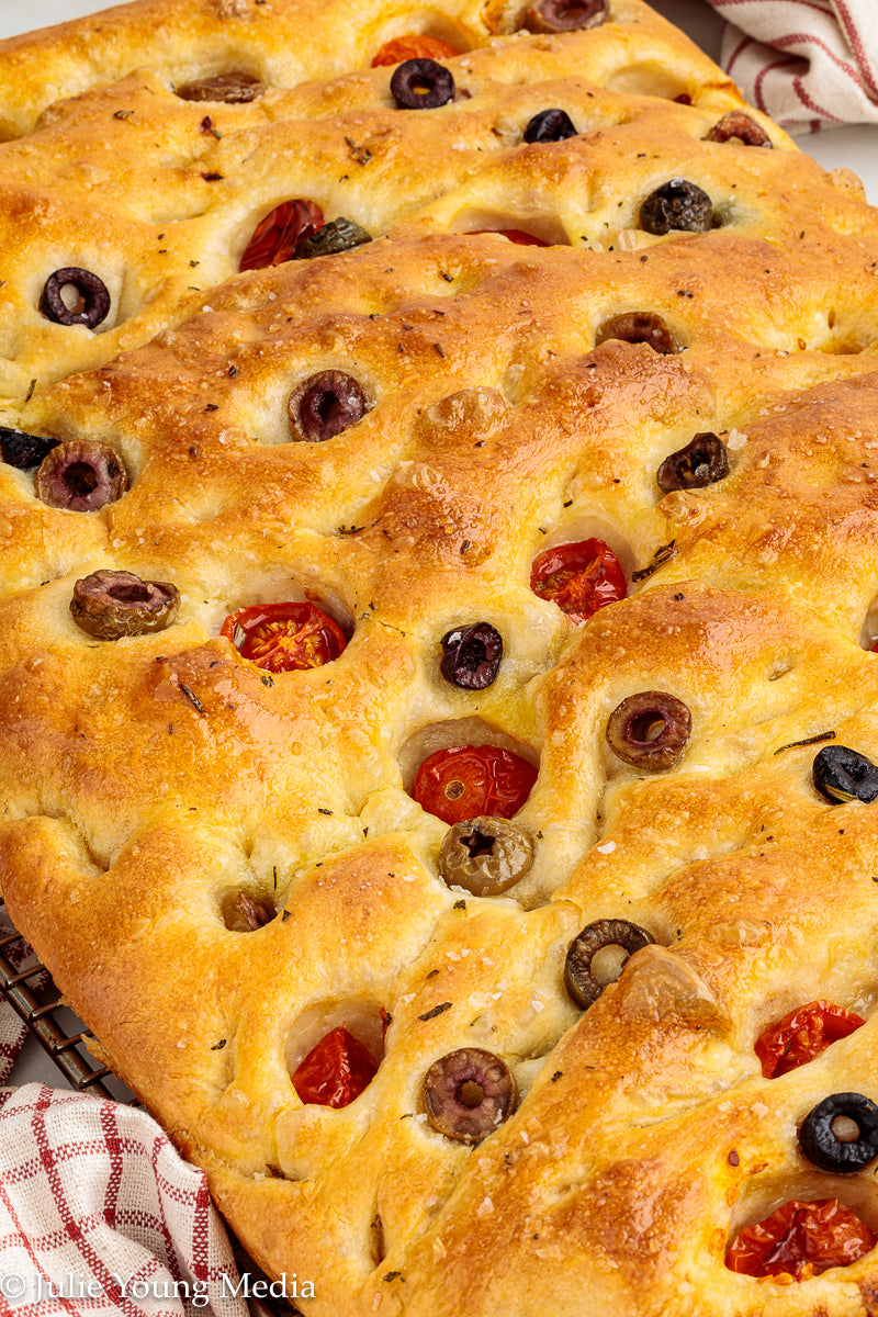 Olive and Cherry Tomato Focaccia