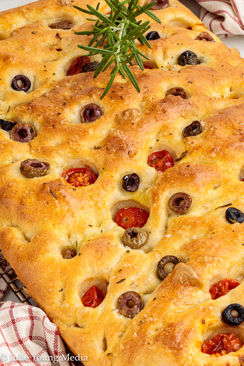 Olive and Cherry Tomato Focaccia