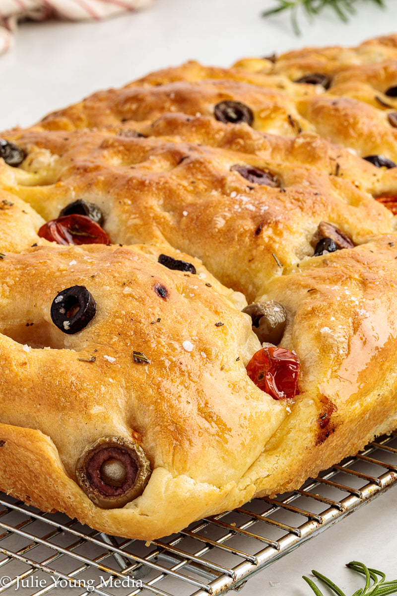 Olive and Cherry Tomato Focaccia