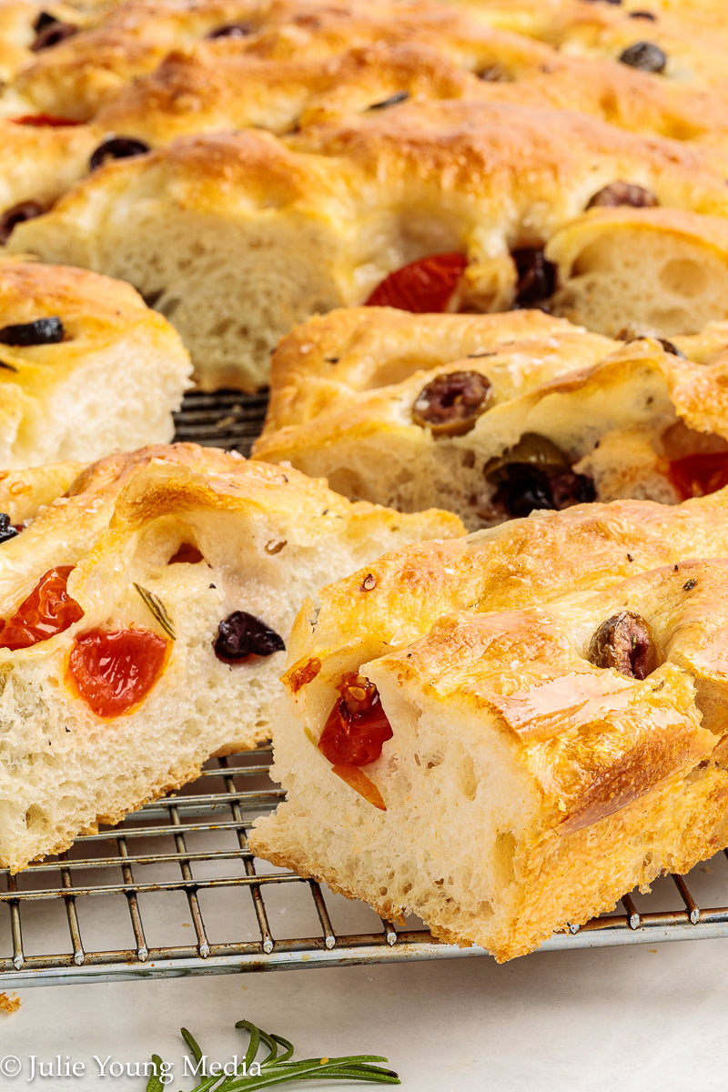 Olive and Cherry Tomato Focaccia