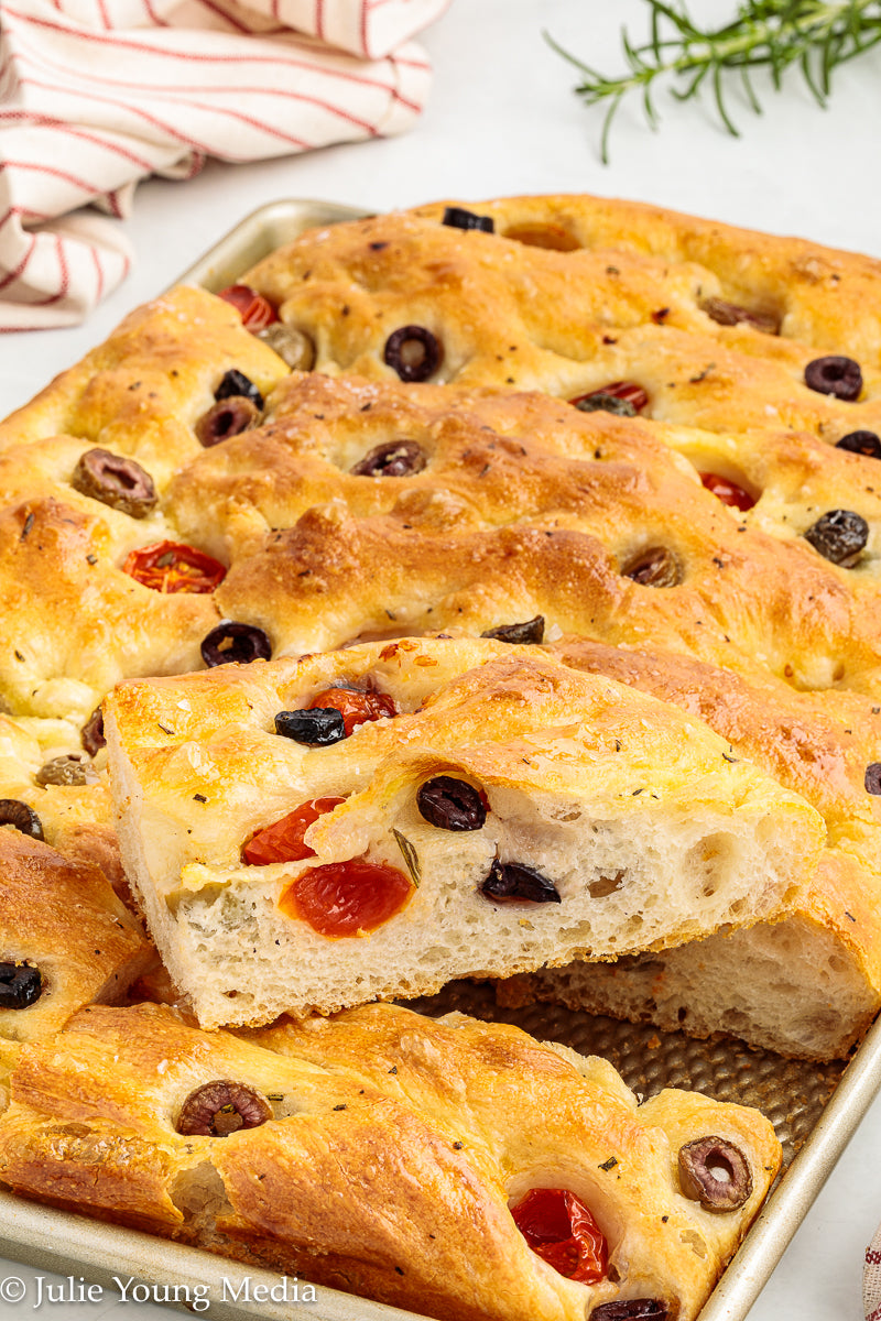 Olive and Cherry Tomato Focaccia