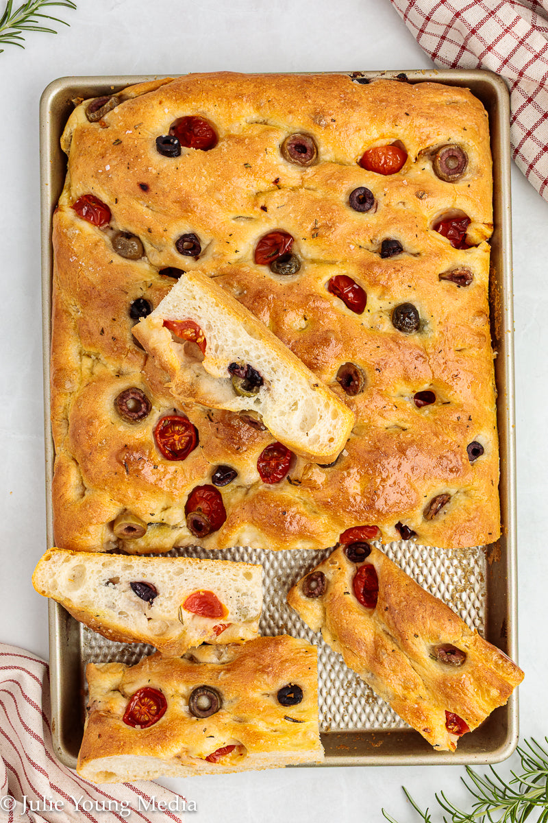 Olive and Cherry Tomato Focaccia