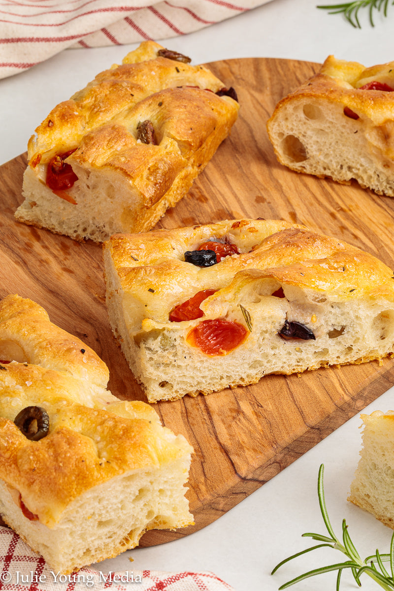 Olive and Cherry Tomato Focaccia