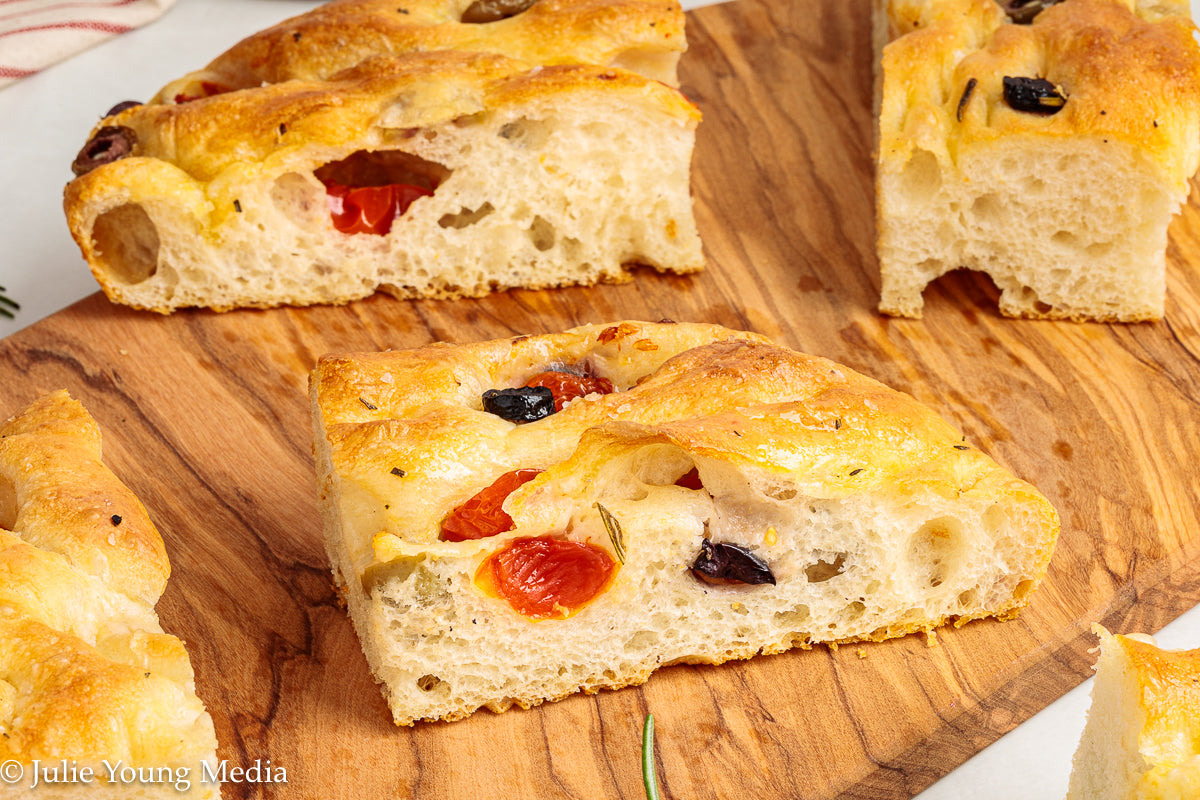 Olive and Cherry Tomato Focaccia