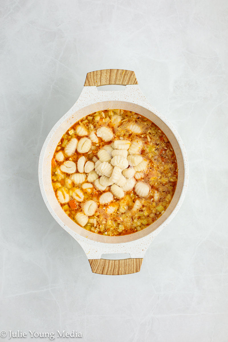 One Pot Creamy Sausage and Gnocchi Soup
