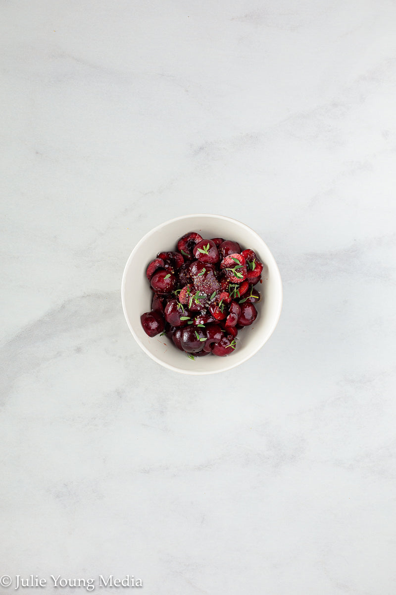 Pan Seared Duck Breast with Fresh Cherries