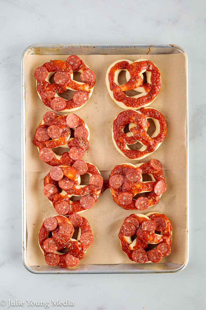 Pizza Pretzel Snack Rolls