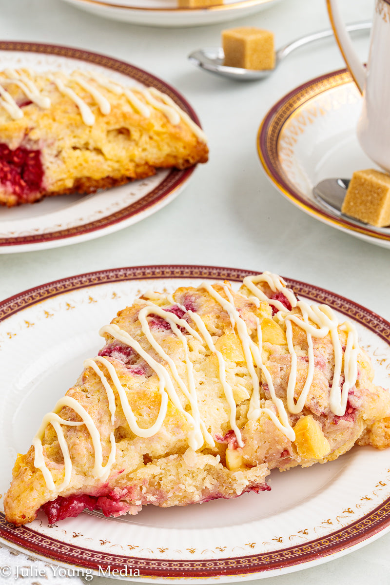 Raspberry and White Chocolate Scones