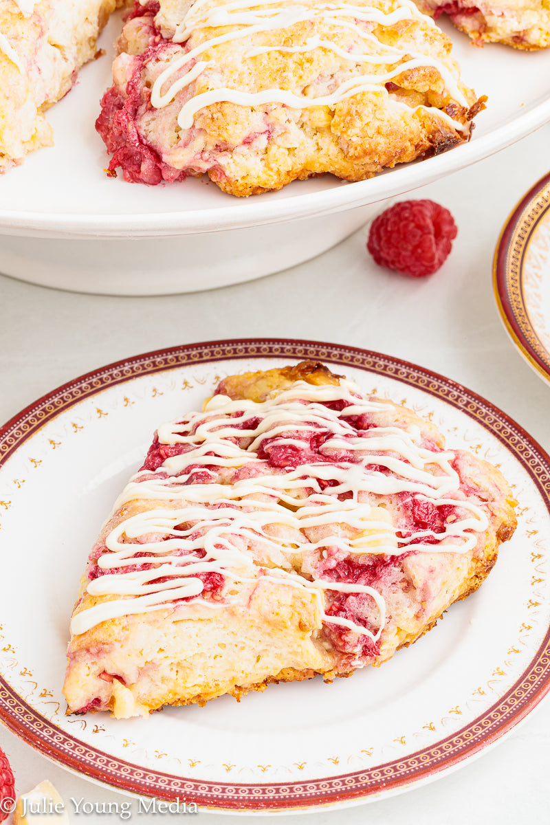 Raspberry and White Chocolate Scones
