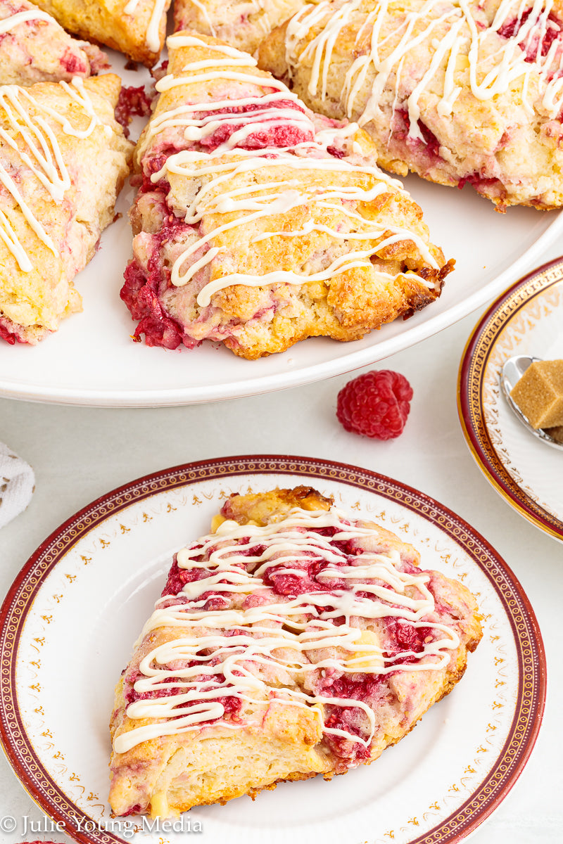 Raspberry and White Chocolate Scones