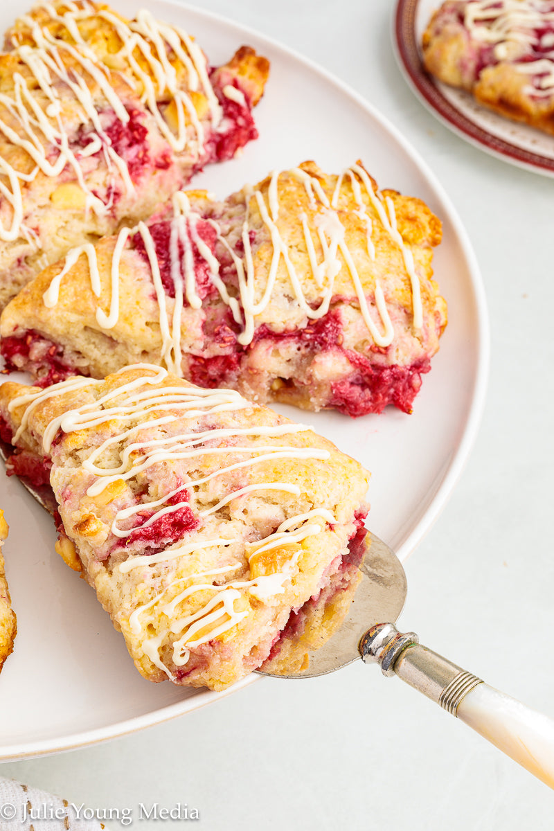 Raspberry and White Chocolate Scones