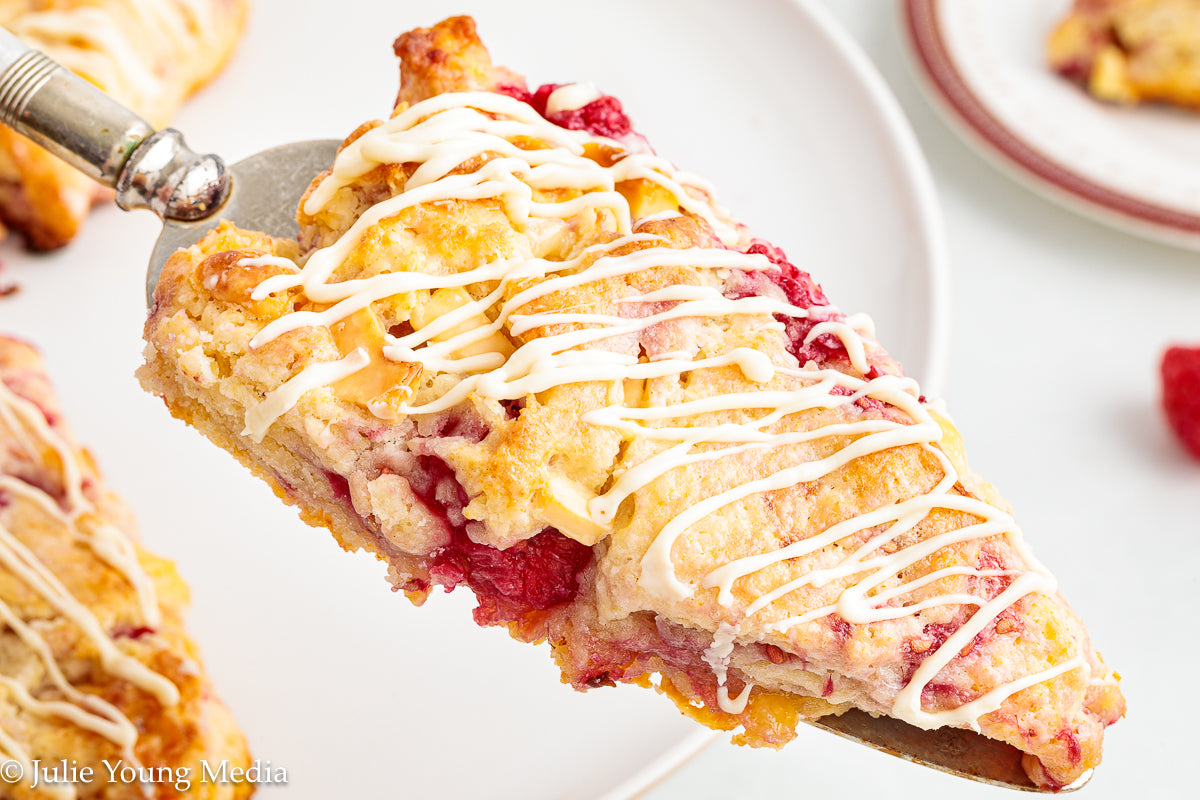 Raspberry and White Chocolate Scones