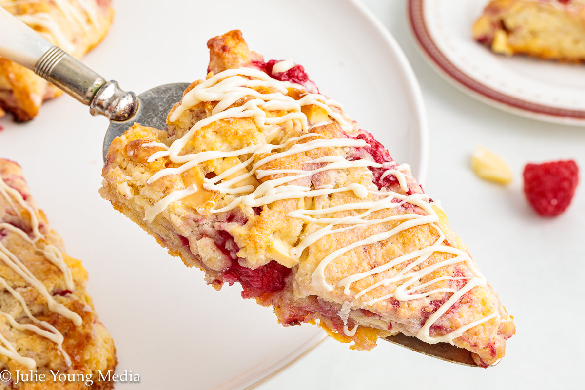 Raspberry and White Chocolate Scones