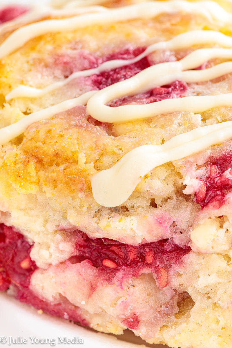 Raspberry and White Chocolate Scones