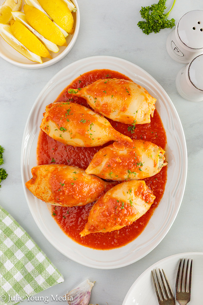 Shrimp Stuffed Squid