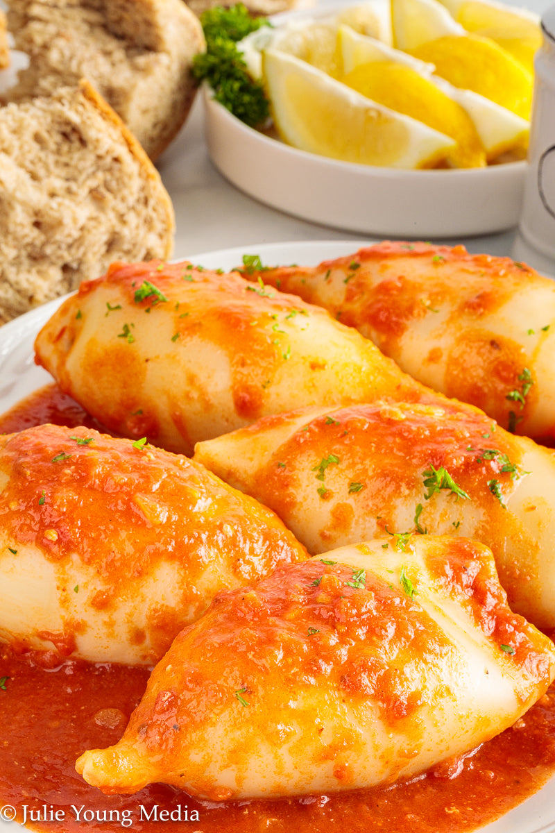 Shrimp Stuffed Squid