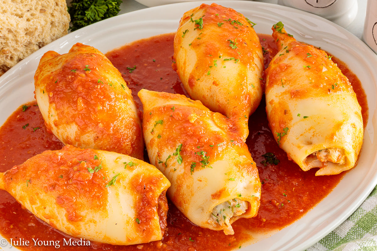 Shrimp Stuffed Squid