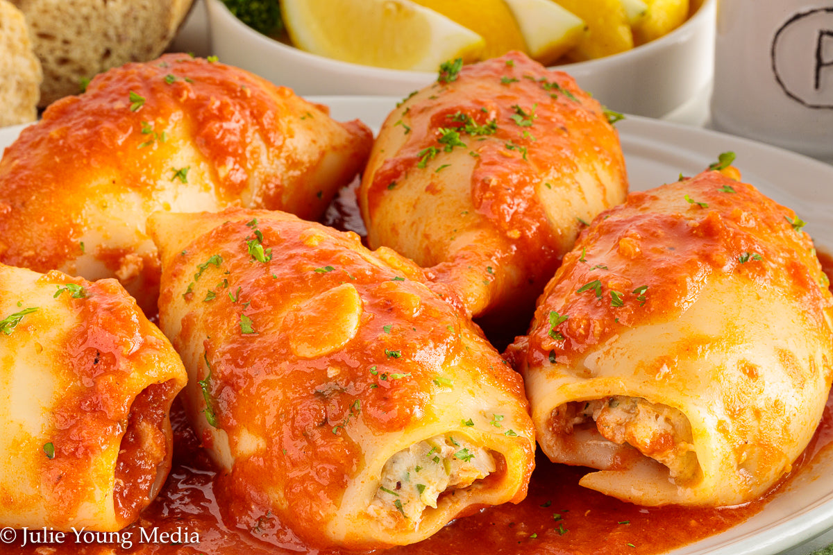 Shrimp Stuffed Squid