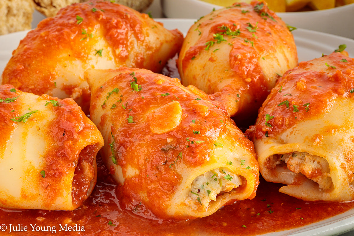 Shrimp Stuffed Squid