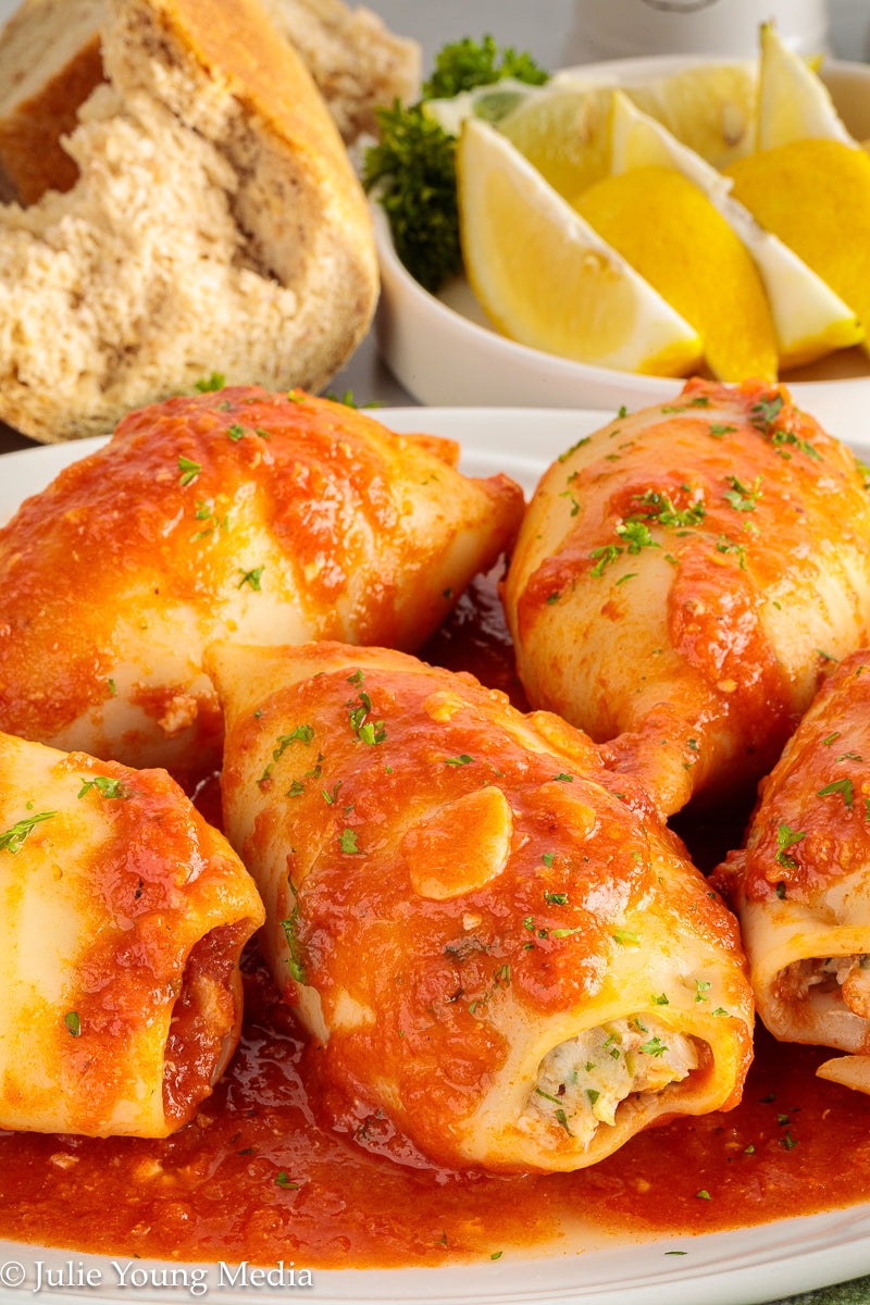 Shrimp Stuffed Squid