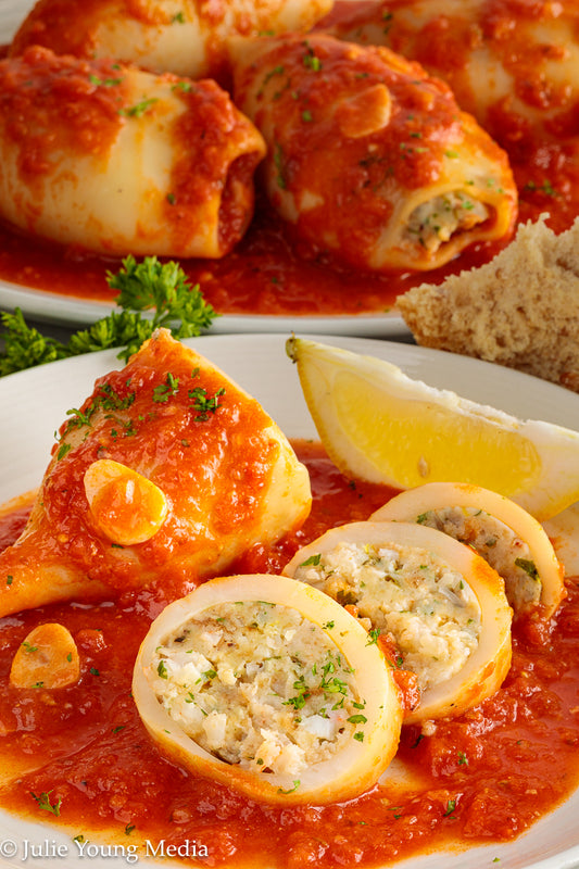 Shrimp Stuffed Squid